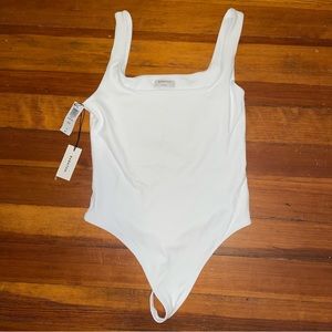 Aritzia Babaton White Contour Tank Bodysuit L